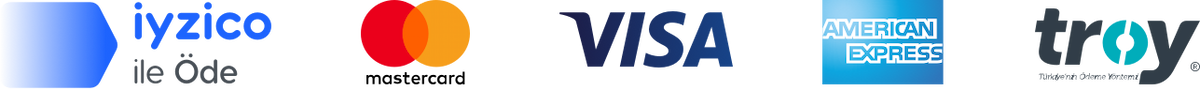 iyzico ile güvenli ödeme — Visa, Mastercard, Amex, Troy